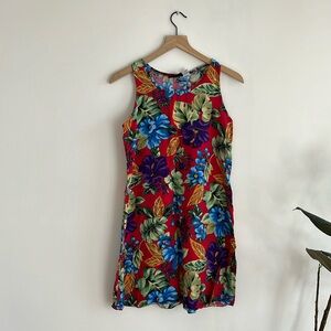 Vintage Hawaiian print dress S/XS